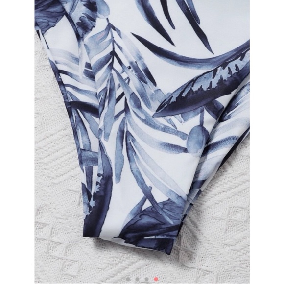 NEW Blue Floral Swimsuit - Picture 2 of 4